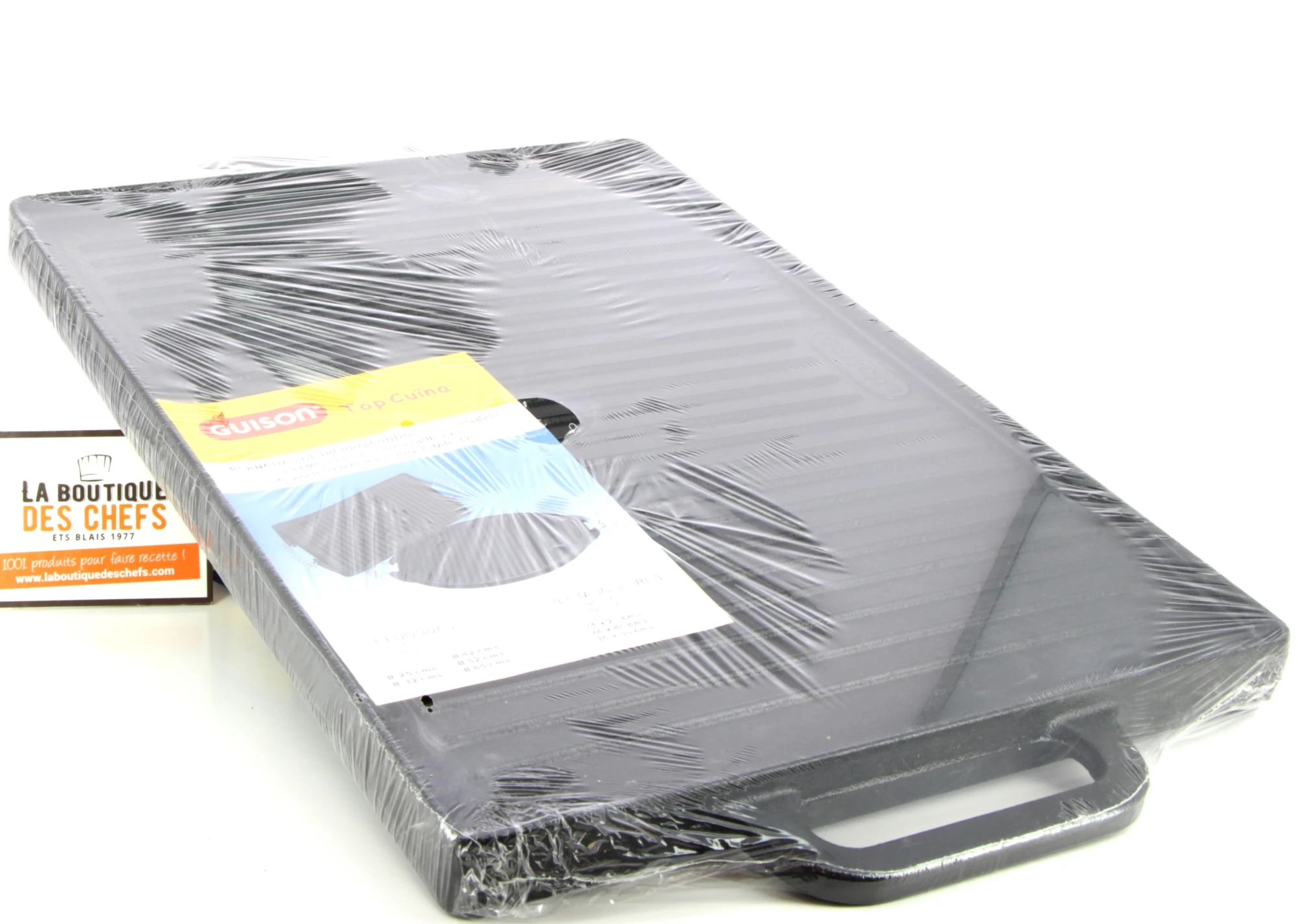 Plancha Réversible En Fonte GFTIME - 50,8 X 26,5 Cm - 2 En 1 Lisse & Rainurée - Pour Barbecue Et Cuisson Extérieure
