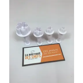 Jeu de 4 découpoirs forme fleur - 3