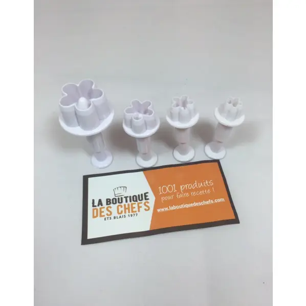 Jeu de 4 découpoirs forme fleur