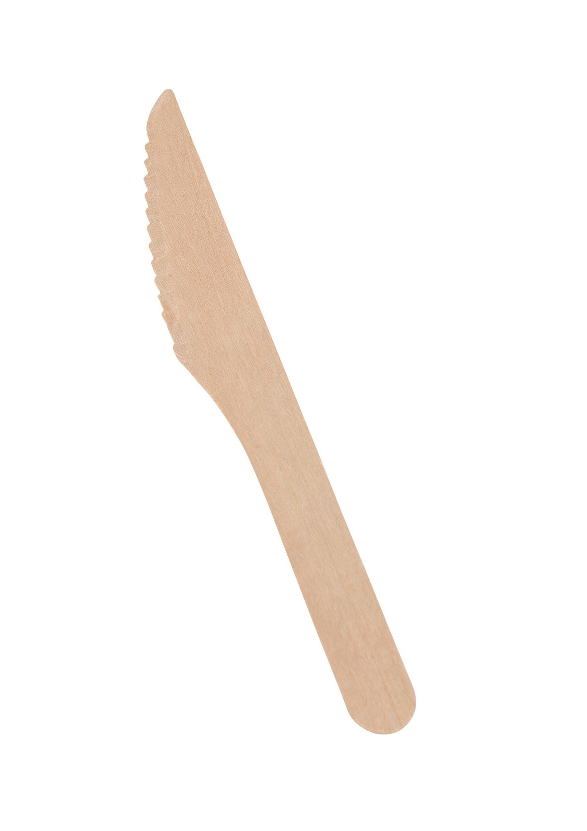 100 Couteaux Jetables En Bois Bio - 18 Cm - Idéal Traiteur Et Snack