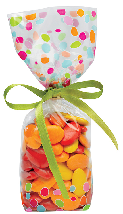 JIHUOO 50 Pièces Bleu Point Sachet Biscuit Sachets Bonbons Sac Pochette