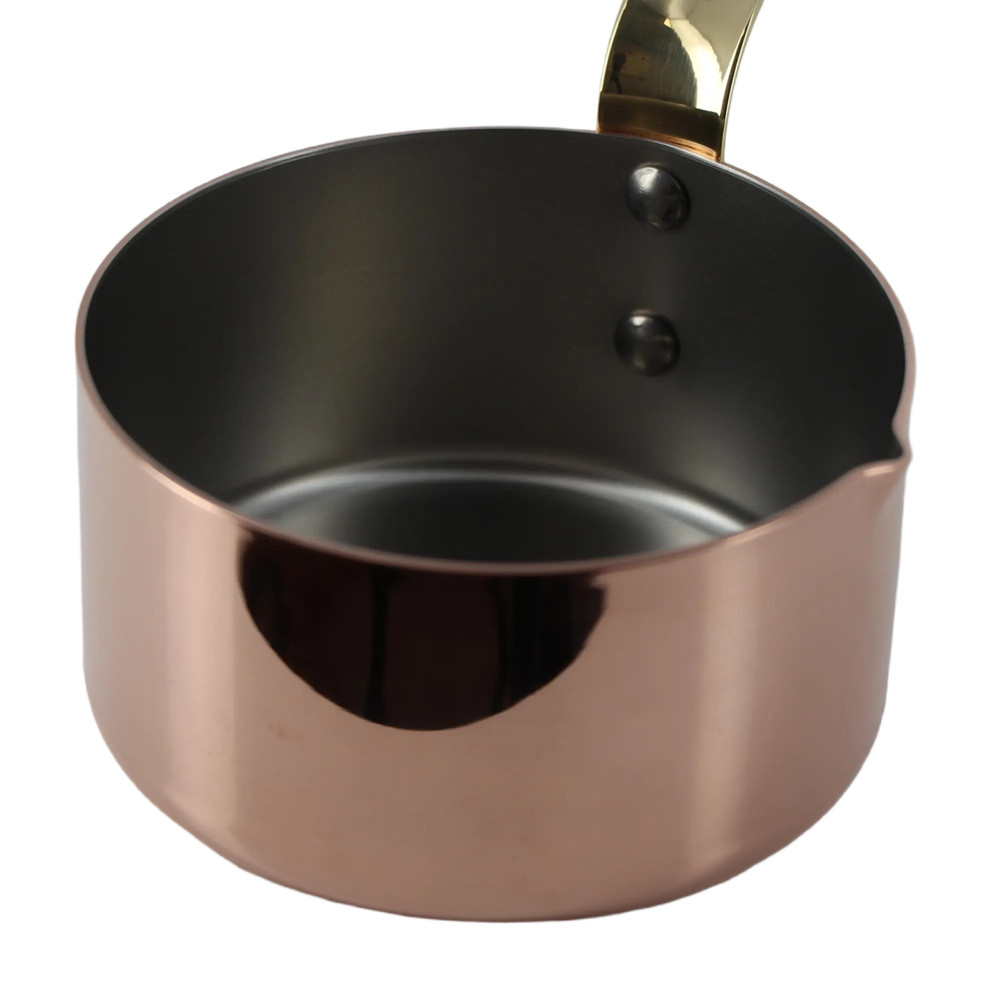 Set de cinq casseroles en cuivre épais et martelée - Catawiki