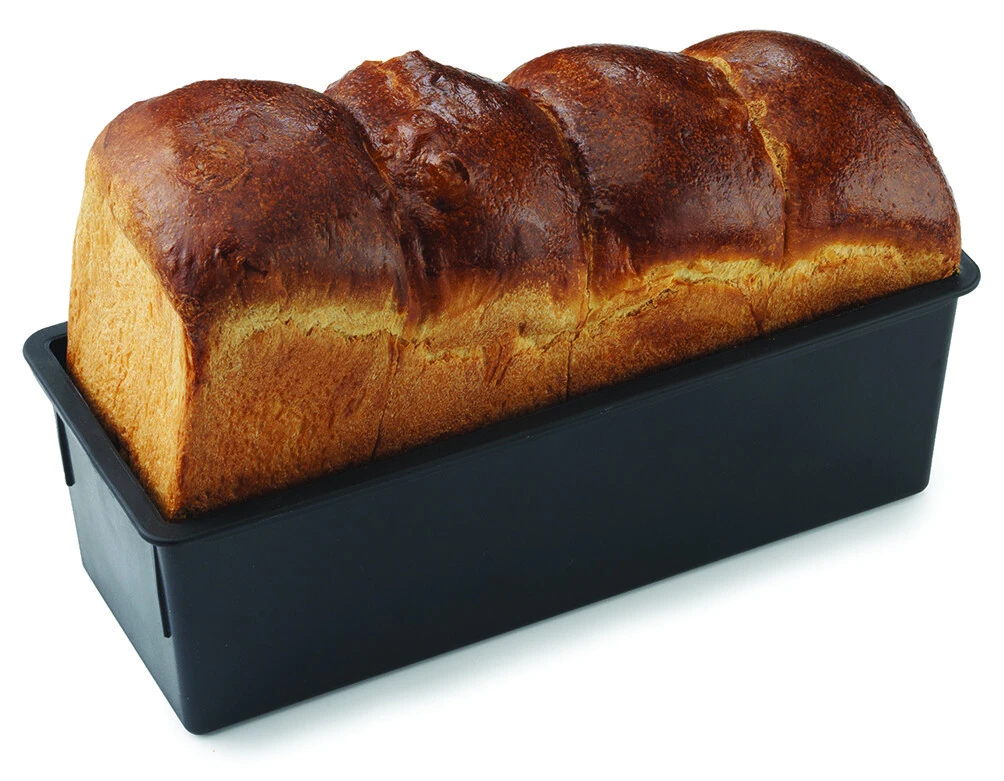 Moule à Pain Avec Couvercle GBACHOOSE 1000g – Acier Carbone Doré Anti-adhésif 32x12x11 Cm