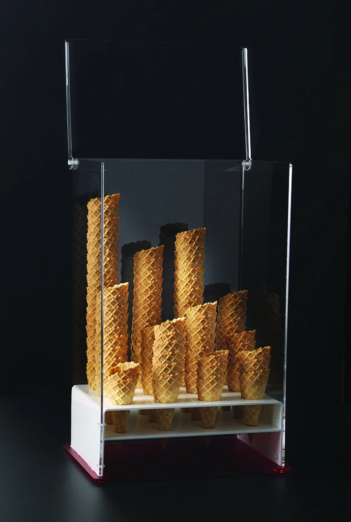 Porte Cornets à Glace Mural En Plexiglass Transparent - 4 Colonnes