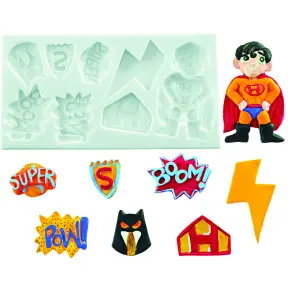 Plaque en silicone Sugarflex Super Héros Silikomart