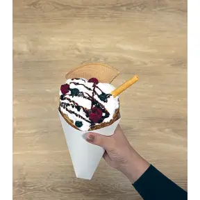1000 cornets à crêpes et churros en carton blanc