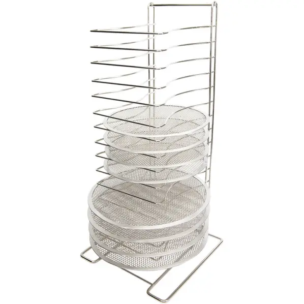 Rack pour grille à pizza en inox 15 niveaux