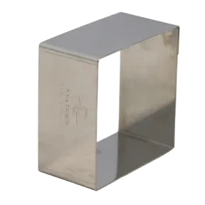 4 nonnettes carrées en inox 5,6 cm - 2