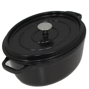 Cocotte en fonte ovale noire Invicta