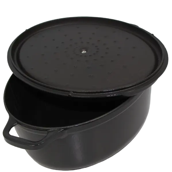 Cocotte en fonte ovale noire Invicta
