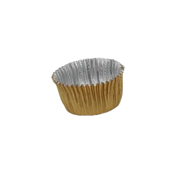 1000 caissettes dorées en aluminium pour confiserie 2,3 cm