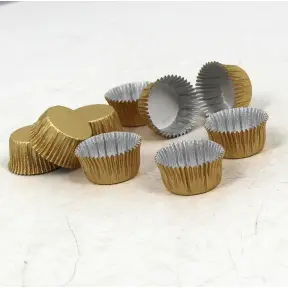 1000 caissettes dorées en aluminium pour confiserie 2,3 cm - 3