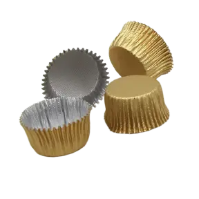 1000 caissettes dorées en aluminium pour confiserie 2,3 cm