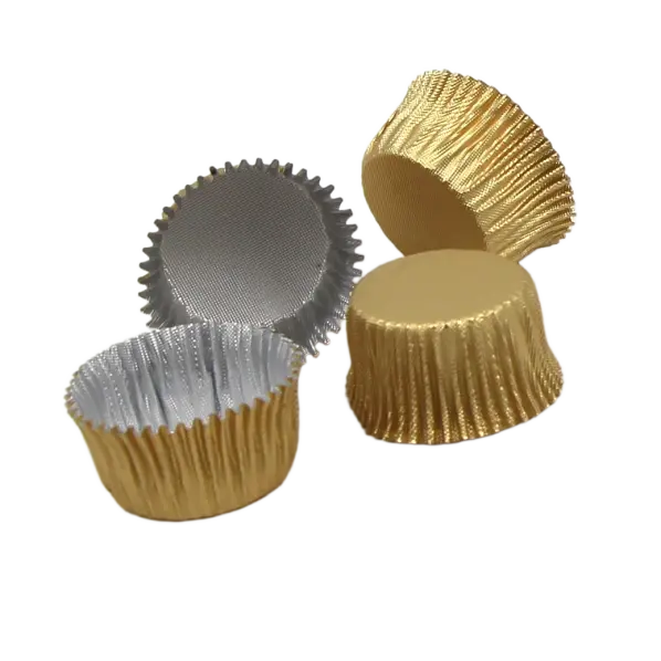 1000 caissettes dorées en aluminium pour confiserie 2,3 cm