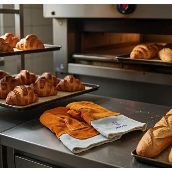 Moufles thermique de boulanger en cuir EN407 10 cm