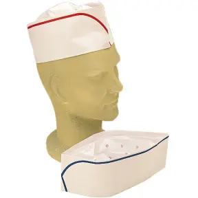 Calots en papier biodegradable avec liseré rouge - 2