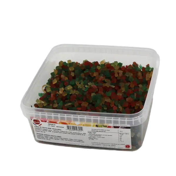 Cubes de fruits confits