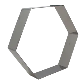Hexagone en inox pour gâteaux & tartes 16 cm et +