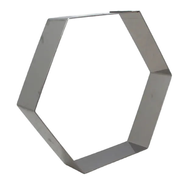 Hexagone en inox pour gâteaux & tartes 16 cm et +