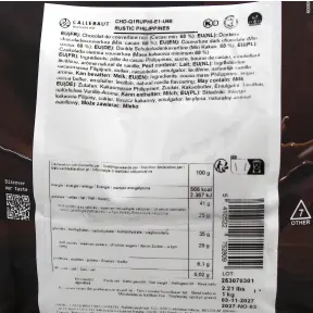 Pistoles philippines 68% x1kg callebault - 3