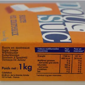 Sucre blanc en morceaux N° 4 par 1 kg - 3