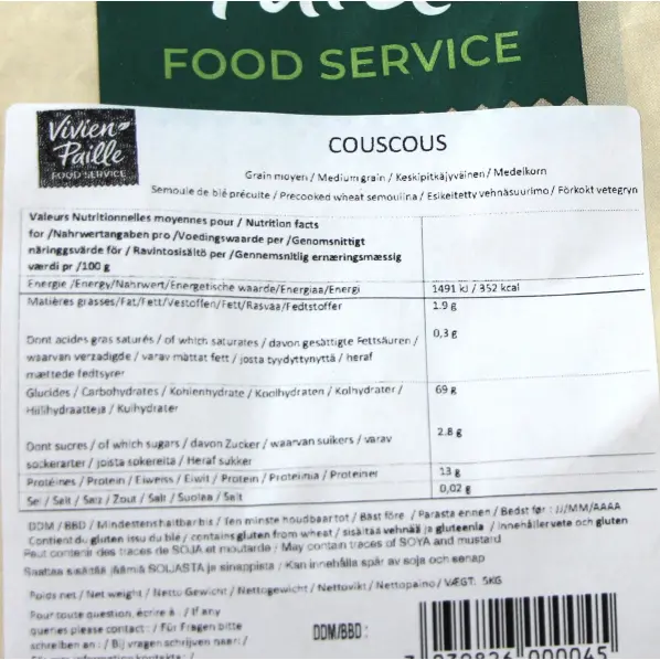 Semoule à couscous grain moyen par 5 kg