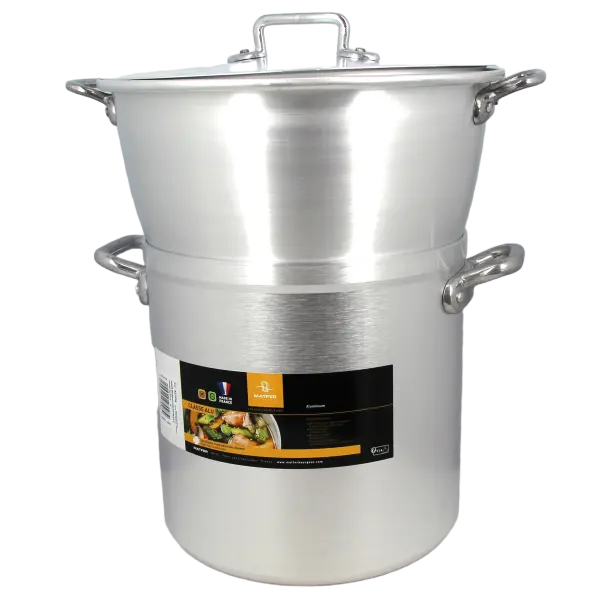 Couscoussier & marmite cuit vapeur en aluminium