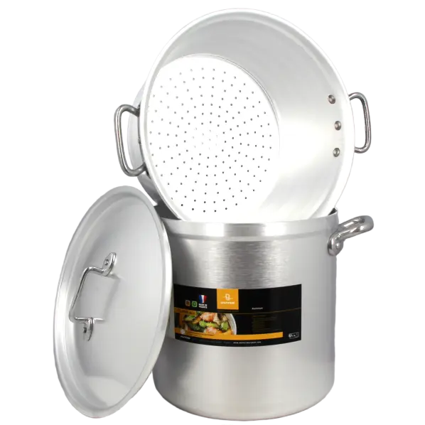 Couscoussier & marmite cuit vapeur en aluminium