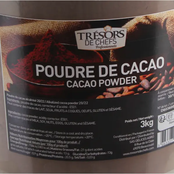 Cacao en poudre 3 kg