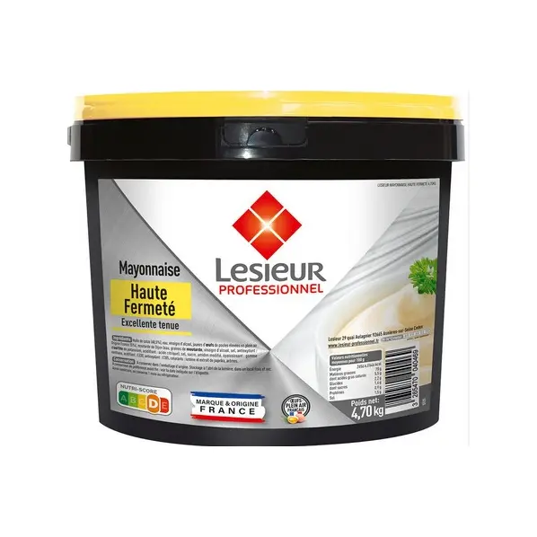 Seau de mayonnaise haute fermeté Lesieur 5 litres