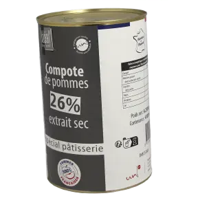 Compote de pommes UNL 26% extrait sec