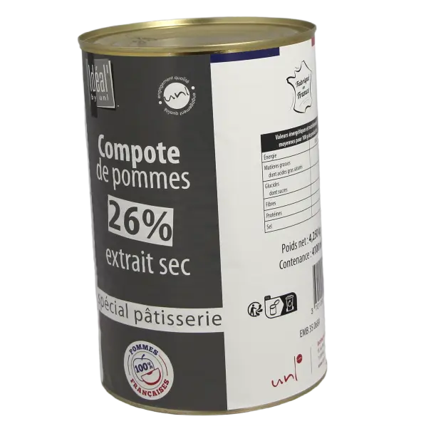 Compote de pommes UNL 26% extrait sec