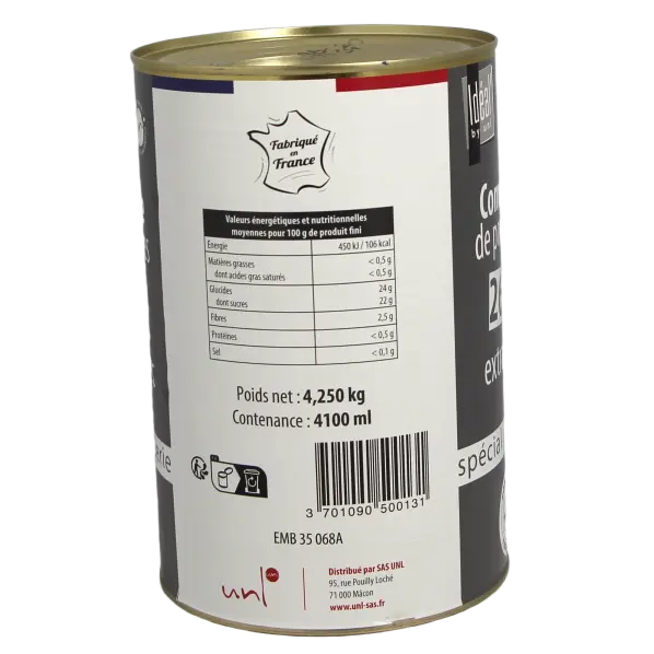 Compote de pommes UNL 26% extrait sec