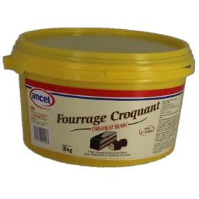 fourrage croquant chocolat blanc en seau de 3 kg - 3