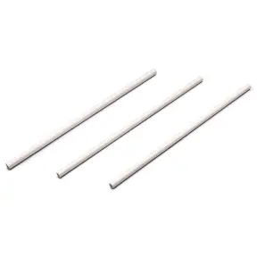 100 pailles en papier unies noires ou blanches 6 mm