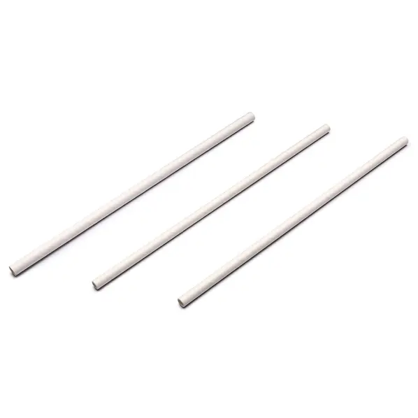 100 pailles en papier unies noires ou blanches 6 mm
