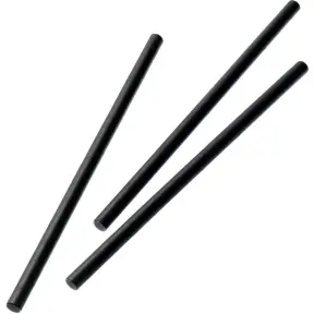 100 pailles en papier unies noires ou blanches 6 mm - 2