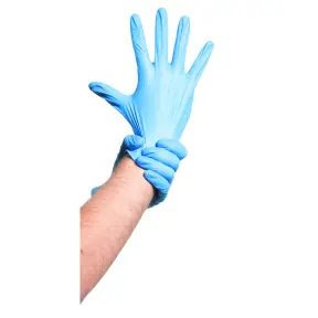 100 gants à usage unique en nitrile bleu