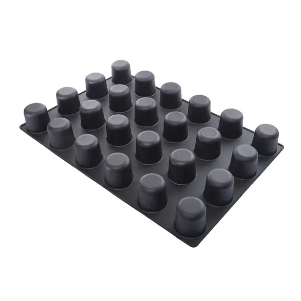 24 moules en silicone cylindres hauts & dessus arrondi Flexipan Inspiration 6 cm