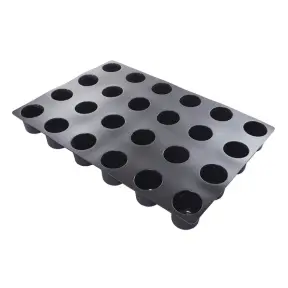 24 moules en silicone cylindres hauts & dessus arrondi Flexipan Inspiration 6 cm - 3