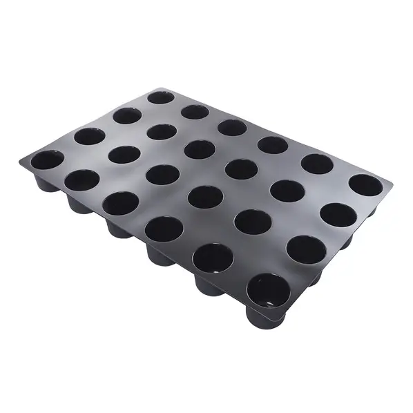24 moules en silicone cylindres hauts & dessus arrondi Flexipan Inspiration 6 cm