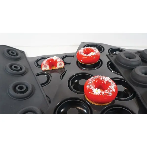 24 moules en silicone Ring Flexipan Inspiration 8 x 2,3 cm