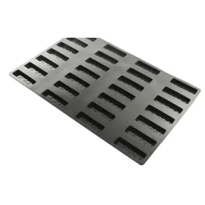 28 moules en silicone barre relief mosaïque Flexipan 10 x 3 cm