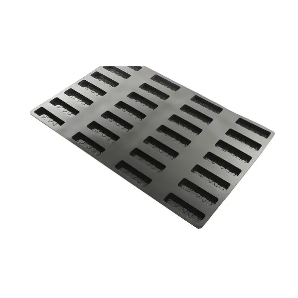 28 moules en silicone barre relief mosaïque Flexipan 10 x 3 cm