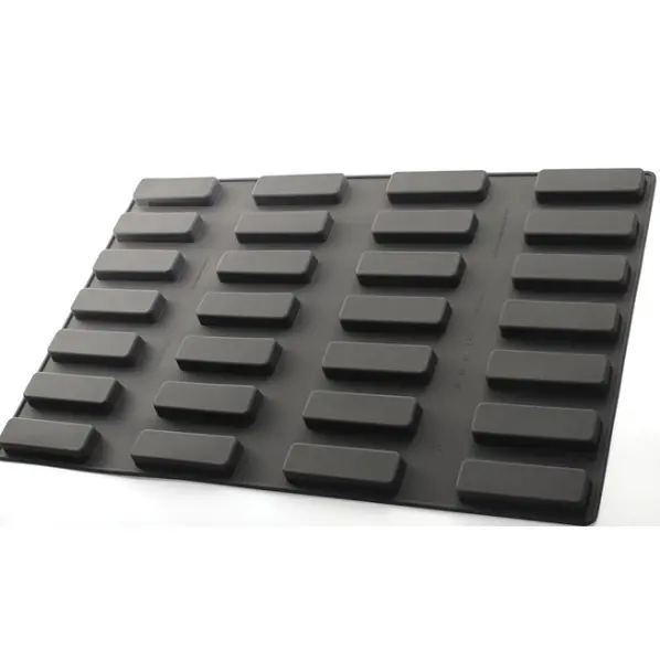 28 moules en silicone barre relief mosaïque Flexipan 10 x 3 cm