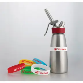 5 bandeaux en silicone pour identification des siphons iSi