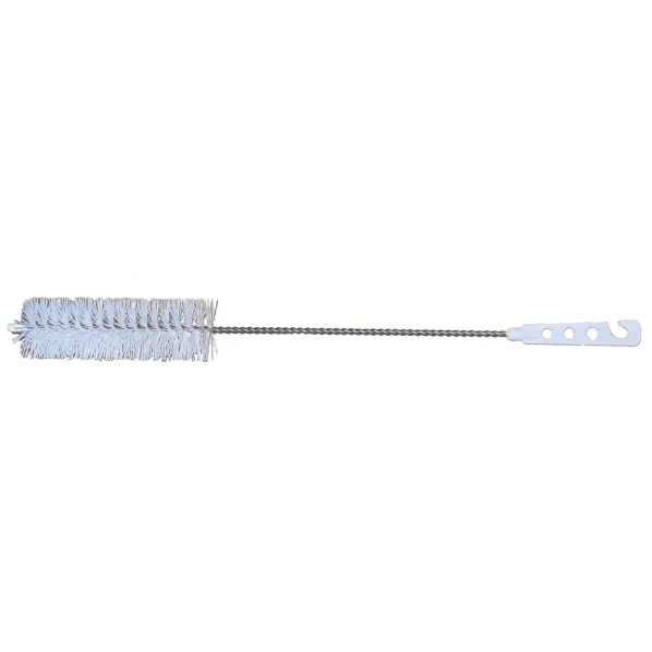 Goupillon en inox manche blanc