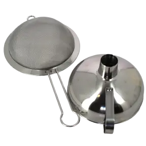 Entonnoir avec tamis en inox amovible pour siphon - 4