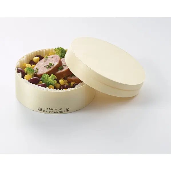Moules ronds en bois de peuplier avec papier cuisson