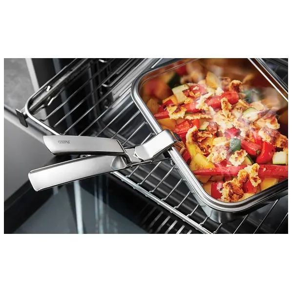 Pince pour plats chauds à embouts en silicone